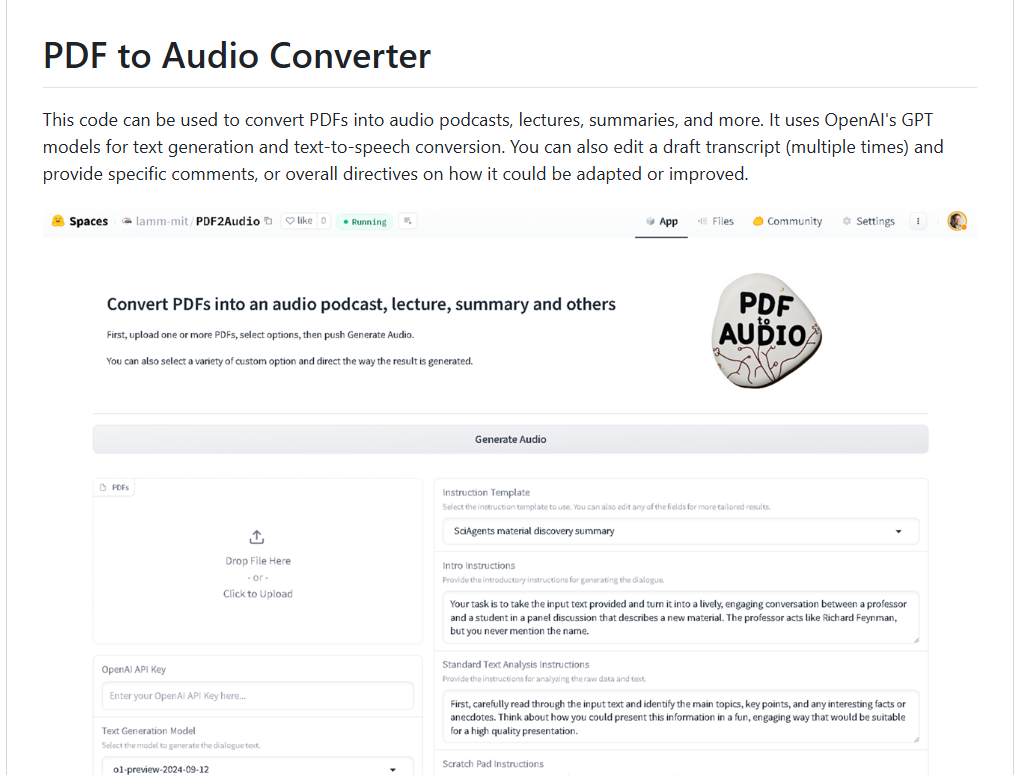 图片[1]-PDF to Audio Converter：AI将PDF 转换为音频播客、讲座、摘要等-海淘资源